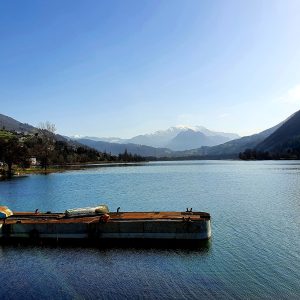 Lago di Endine molo di legno